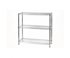 Scaffale In Acciaio Cromato 3 Ripiani Tosini Linea 3x35 - 35x90x90cm/