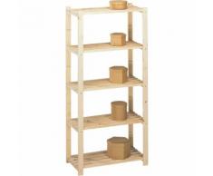 Scaffale In Legno 5 Ripiani 80x30x170cm Fumer Euro Abete Grezzo