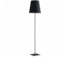 Piantana Minimal Nera Paralume Tessuto Metallo Lampada Da Terra Moderna E27 Ambiente I-elvis-pt