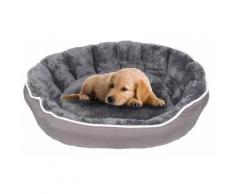 Cuccia Imbottita Per Cani E Gatti 75x65x20cm In Poliestere Fazzi Coccole Grigio Scuro