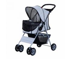 Passeggino Per Canii Pieghevole Grigio 75x45x97 Cm Riotti