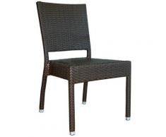 Sedia Da Giardino In Polyrattan More Malaga Marrone