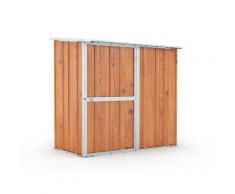Casetta Box Da Giardino In Lamiera Di Acciaio Porta Utensili 174x100x174 Cm Enaudi Legno