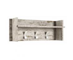 Pannello Appendiabiti Da Ingresso 3 Ganci 90x29x34 Cm In Mdf Vanelli Vintage