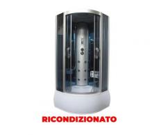 Box Doccia Idromassaggio Bagno Turco 90x90 Cm 6 Idrogetti Con Vasca Angolare Idroness Leucotea 67 Ricondizionato