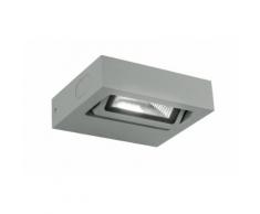 Applique Orientabile Alluminio Silver Esterno Led 3 Watt Luce Calda Intec Led-beta-ap1