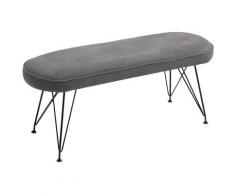 Panca Ingresso 106x35x45 Cm In Lino Grigio