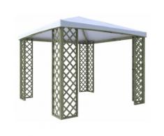 Gazebo Da Giardino In Legno 3x3m Con Copertura In Pvc Taini Fox Pocket