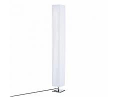Lampada Da Terra Con Piantana In Tessuto Bianco Benzoni