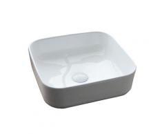 Lavabo Da Appoggio 38,5x38,5x13,5 Cm In Ceramica Tft Helsinki 2 Bianco