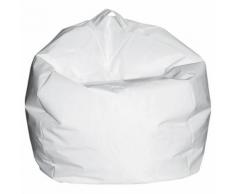 Poltrona A Sacco Pouf Comodone In Nylon Bianco Fadi