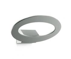 Applique Anello Alluminio Silver Esterno Led 7 Watt Luce Calda Intec Led-eros-ap