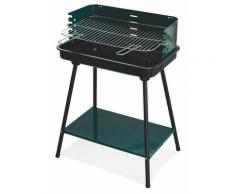 Barbecue A Carbone Carbonella Rettangolare 58x38 Cm Soriani Sun-day Verde