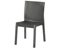Sedia Da Giardino In Rattan Bauer Panarea Antracite