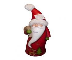 Pupazzo Babbo Natale In Resina 19x64x25 Cm Con Luci Adami Rosso