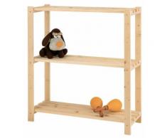 Scaffale In Legno 3 Ripiani 80x30x90 Cm Fumer Euro Abete Grezzo