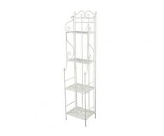 Scaffale Per Piante In Metallo 4 Piani 35x30h155cm Adami Jessica Bianco