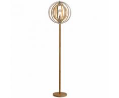 Lampada Da Terra In Acciao Colore Legno Ø38x160 Cm Benzoni