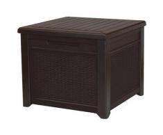 Baule Cassapanca Da Esterno 72,2x59x71 Cm In Resina Effetto Rattan Keter Cube Marrone