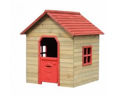 Casetta Gioco Per Bambino In Legno 120x125x140 Cm Fantasy Rossa