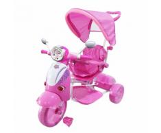 Moto Triciclo A Spinta Seggiolino Reversibile Per Bambini Kid Go Rosa