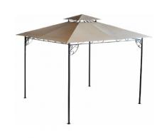 Gazebo Da Giardino In Metallo 3x3xh2,8m Adami Riccioli