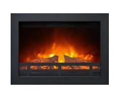 Camino Elettrico Da Incasso Effetto Fiamma 1800w Ruby Fires Flandria Nero