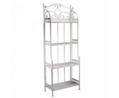 Scaffale Per Piante In Metallo 4 Piani 59x31h164cm Adami Aprilia Beige
