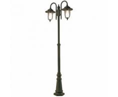 Lampada Palo Per Giardino Alto Due Luci Color Ruggine Da Esterno Linea Porto Sovil