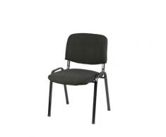 Sedia Attesa Da Ufficio Nero Imbottita Tosini B 001n