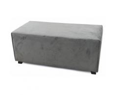 Panca In Velluto 100x48x44 Cm Soriani Grigio Chiaro