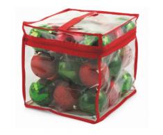 Set 27 Palline Decorative Ø8 Cm Per Albero Di Natale Soriani Verde E Rosse