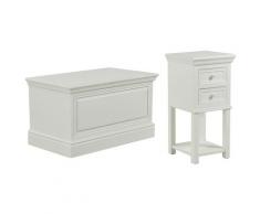 Set Comodino 2 Cassetti E Baule In Legno Adami Nantes
