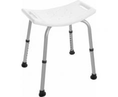 Sgabello Doccia Argentato E Bianco 56x48x56