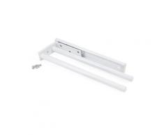 Portasciugamani Estraibile 2 Bracci 31 Cm In Alluminio Emuca Bianco
