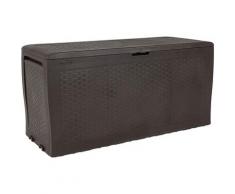 Baule Cassapanca Da Esterno 116,4x44,7x57 Cm In Resina Keter Samoa Marrone