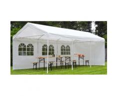 Gazebo Da Giardino In Ferro 3x6m Vorghini Parking Bianco