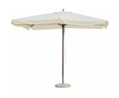 Ombrellone Da Giardino In Legno 3x3m Palo 48mm Morel Ecrù