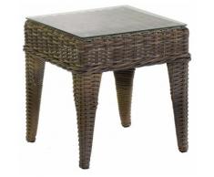 Tavolino Da Giardino Quadrato In Polyrattan Adami Baltimora Grigio