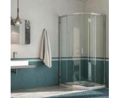 Box Doccia Semicircolare 90x90 Cm 2 Ante Scorrevoli In Cristallo Trasparente 6mm H185 Fosterberg Vejle