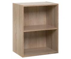 Mobile Libreria 2 Ripiani In Truciolato Fumer Rock Rovere