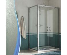 Box Doccia Angolare 70x100 Cm 2 Ante Battenti In Cristallo Opaco 6mm H185 Fosterberg Koge Duo