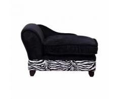 Divano Per Animali Domestici Con Vano Portaoggetti Nero E Bianco 57x34x36 Cm Riotti