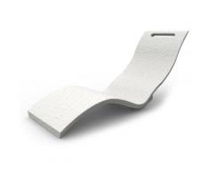 Lettino Chaise Longue Da Esterno Giardino Seduta A Terra Arkema Serendipity Bianca