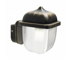 Lampada Applique Quadra Colore Nero E Oro Per Esterno Linea Short Sovil