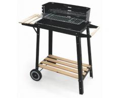Barbecue A Carbone Carbonella Rettangolare Con Ruote Soriani Sun-day Nero