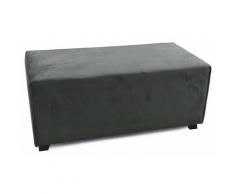 Panca In Velluto 100x48x44 Cm Soriani Grigio Scuro