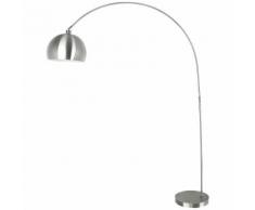 Lampada Arco Metallo Nikel Piantana Moderna Interni E27 Ambiente I-plaza/pt