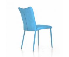 Sedia Interamente Rivestita In Tessuto Nuzzi First Blu