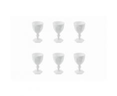 Confezione 6 Calici Vino In Vetro 170ml Villa Deste Wonderland Bianco